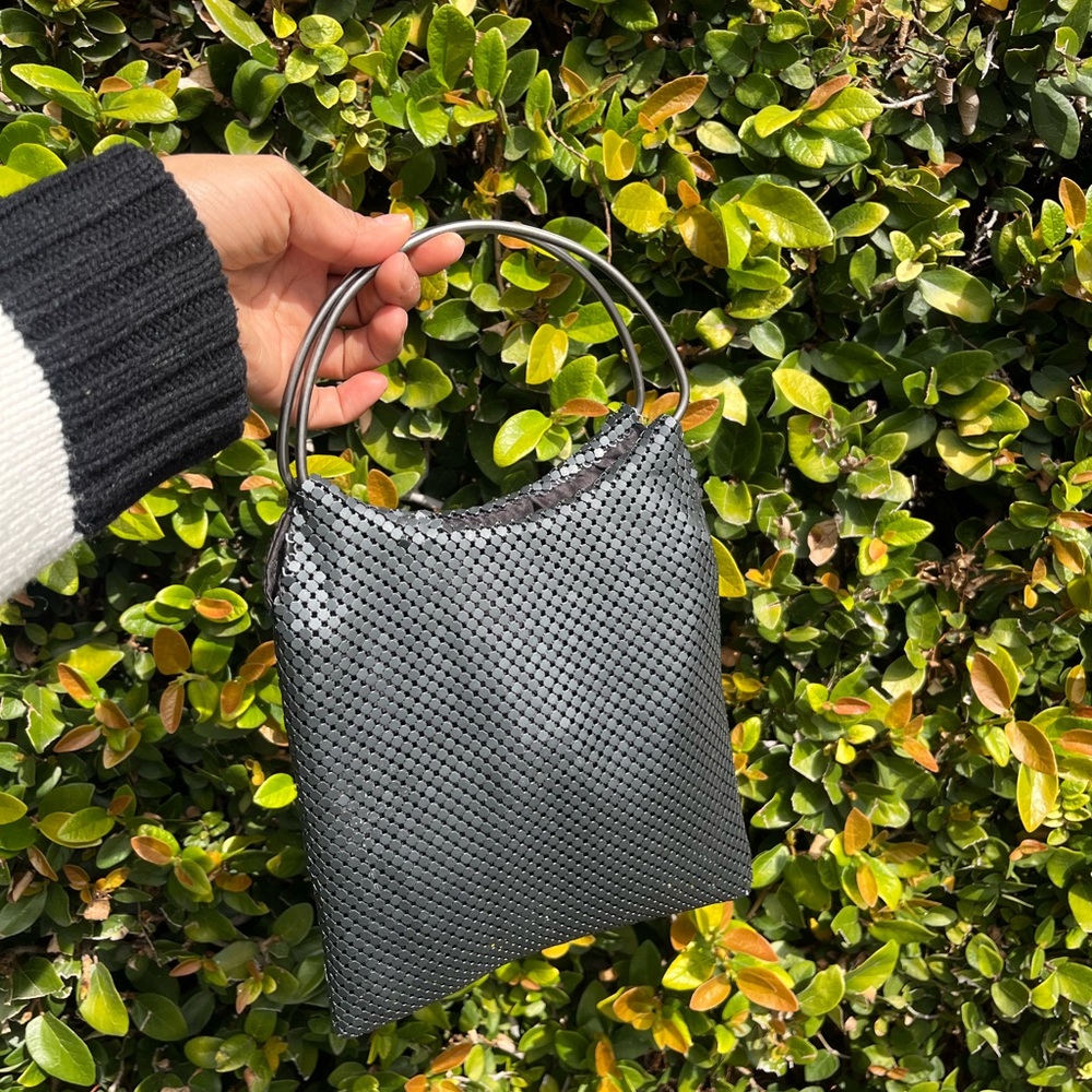 A/X Armani Exchange Black Shoulder Bag with Textured Design